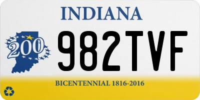 IN license plate 982TVF