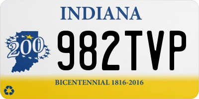 IN license plate 982TVP
