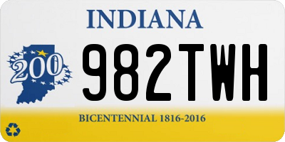 IN license plate 982TWH