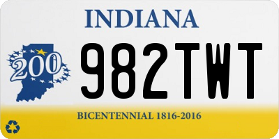 IN license plate 982TWT