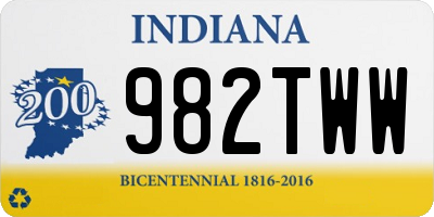 IN license plate 982TWW