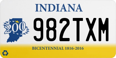 IN license plate 982TXM
