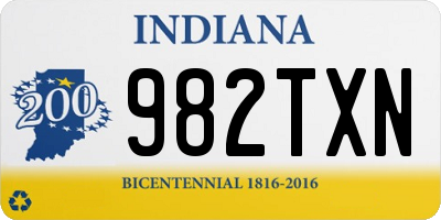 IN license plate 982TXN