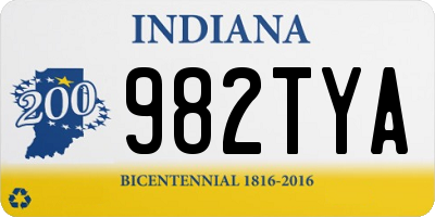 IN license plate 982TYA