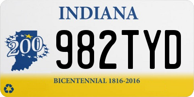 IN license plate 982TYD