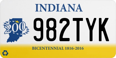 IN license plate 982TYK