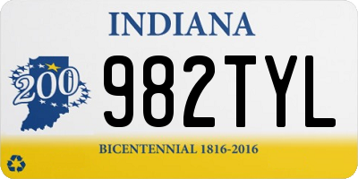 IN license plate 982TYL