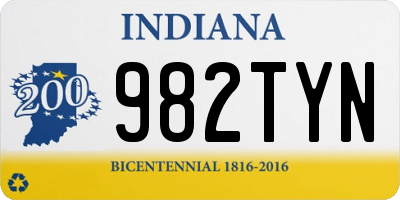 IN license plate 982TYN