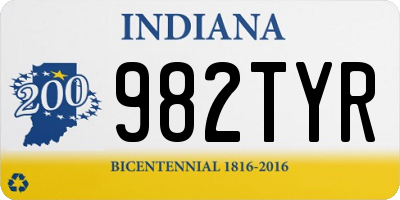 IN license plate 982TYR