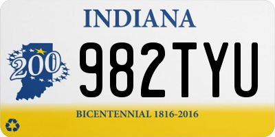 IN license plate 982TYU