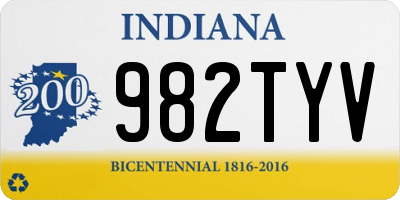 IN license plate 982TYV