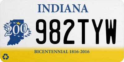 IN license plate 982TYW