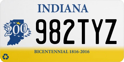IN license plate 982TYZ