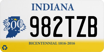 IN license plate 982TZB