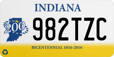 IN license plate 982TZC