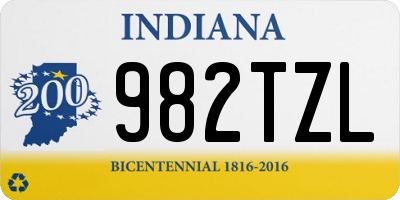 IN license plate 982TZL