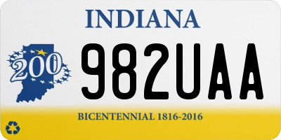 IN license plate 982UAA