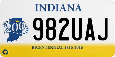 IN license plate 982UAJ