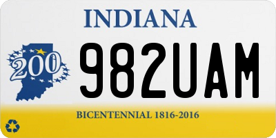 IN license plate 982UAM