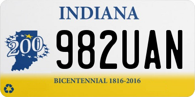 IN license plate 982UAN