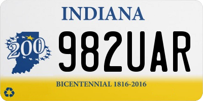 IN license plate 982UAR