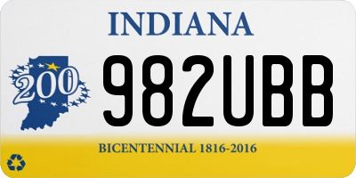 IN license plate 982UBB