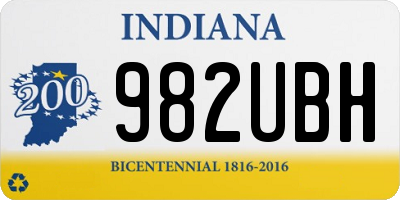 IN license plate 982UBH
