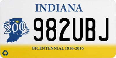 IN license plate 982UBJ