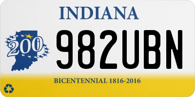 IN license plate 982UBN