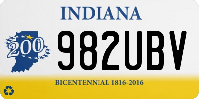 IN license plate 982UBV