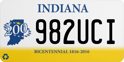 IN license plate 982UCI