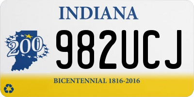 IN license plate 982UCJ