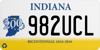 IN license plate 982UCL