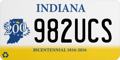 IN license plate 982UCS