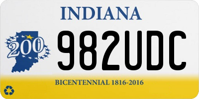 IN license plate 982UDC