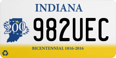 IN license plate 982UEC