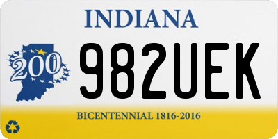 IN license plate 982UEK