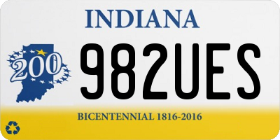 IN license plate 982UES