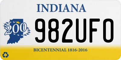 IN license plate 982UFO