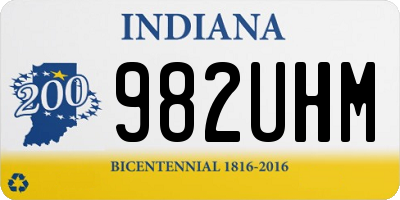 IN license plate 982UHM