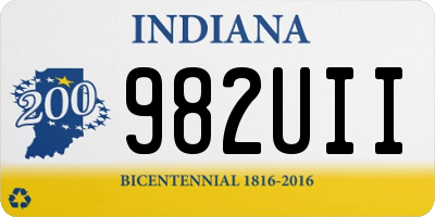 IN license plate 982UII