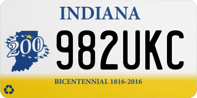 IN license plate 982UKC