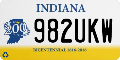 IN license plate 982UKW