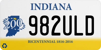 IN license plate 982ULD