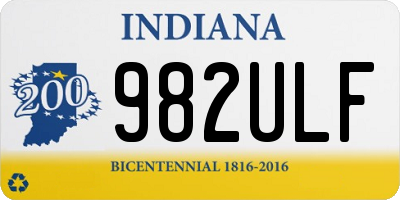 IN license plate 982ULF