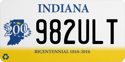 IN license plate 982ULT