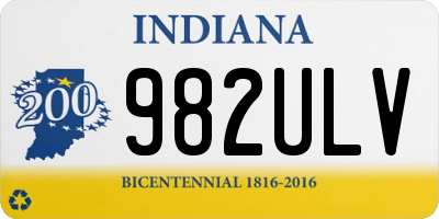 IN license plate 982ULV