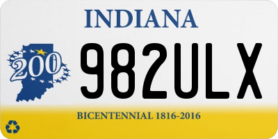 IN license plate 982ULX