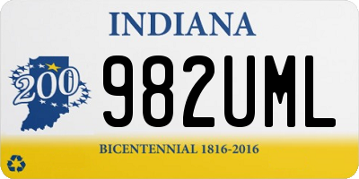 IN license plate 982UML