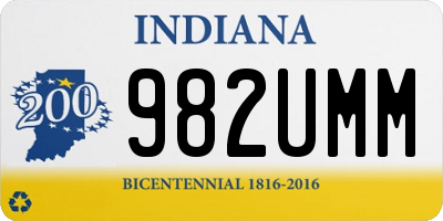 IN license plate 982UMM